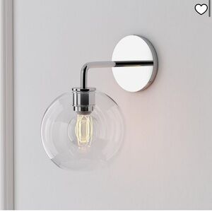 West Elm Glass Globe Wall Sconce (2)